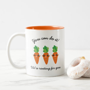 Wir rutschen für euch lustig und ermutigen Karotte Zweifarbige Tasse