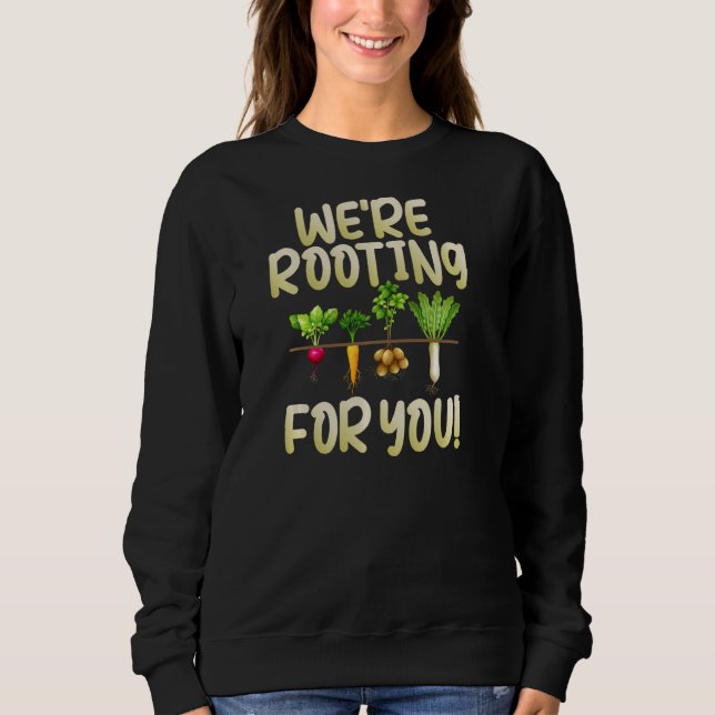 Wir rutschen für euch lustige Root Vegetables Pull Sweatshirt (Vorderseite)