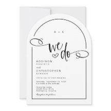 Wir sagen Ja zur Black White Modern Script Hochzei