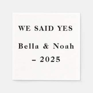 Wir sagten Ja Custom Napkins - Engagement Party 20 Serviette