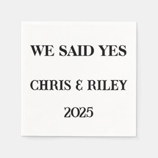 Wir sagten Ja Custom Napkins - Engagement Party 20 Serviette