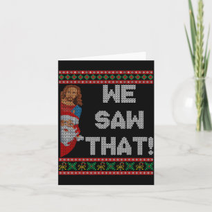 Wir sahen, dass Jesus und Santa Christlicher hässl Karte
