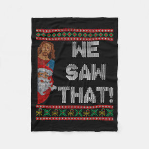Wir sahen, dass Jesus und Santa Christliches hässl Fleecedecke