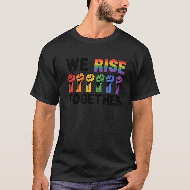 Wir sammeln Bisexuelle Gay Trans Que Lgbtq Ra T-Shirt (Vorderseite)