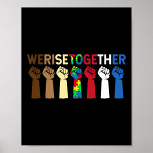 Wir sammeln Puzzle Inspiration Autismus Aware Poster