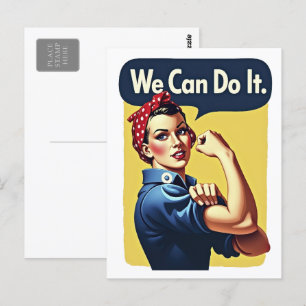 Wir schaffen das Berühmter Feminismus Postkarte