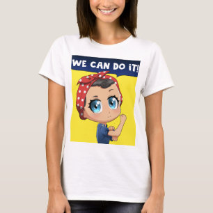 Wir schaffen das! Chibi-Mädchen Rosie the Riveter T-Shirt