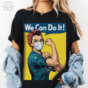 Wir schaffen das feministische Pflegekraft Rosie R T-Shirt