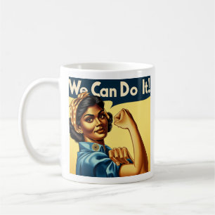 Wir schaffen es - indische Rosie the Riveter Kaffeetasse