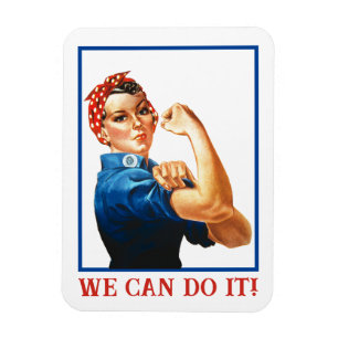 Wir schaffen es Rosie die Nieterin Frauenpower WWI Magnet