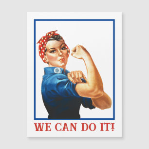 Wir schaffen es Rosie die Nieterin Frauenpower WWI Magnetkarte