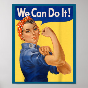 Wir schaffen es Rosie Riveter Feministin Poster