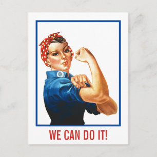 Wir schaffen es Rosie Riveter Frauen Macht Zweiter Postkarte