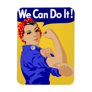 Wir schaffen es! Rosie The Riveter WWII Poster Magnet