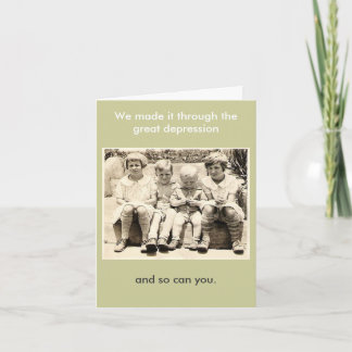 Wir schafften es durch die große Depression Karte