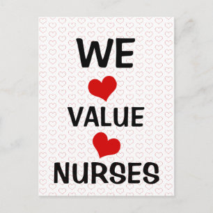 Wir schätzen Krankenpflege Postkarte