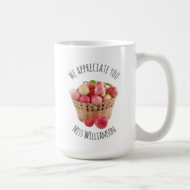WIR SCHÄTZEN SIE | Lehrerbewertung Kaffeetasse (Rechts)