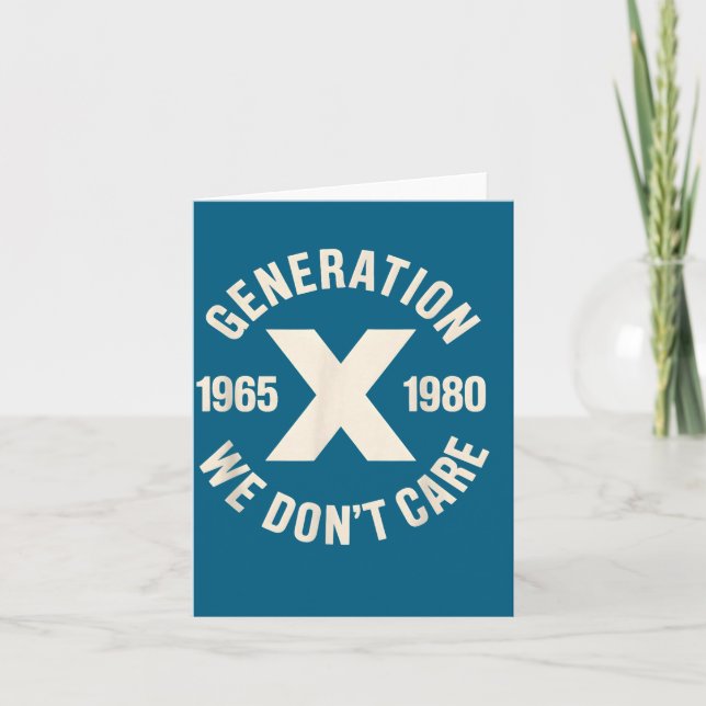 Wir scheißen auf Generation X Karte (Vorderseite)