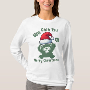Wir schih Tzu ein frohes Weihnachtsfest, Shih Tzu  T-Shirt