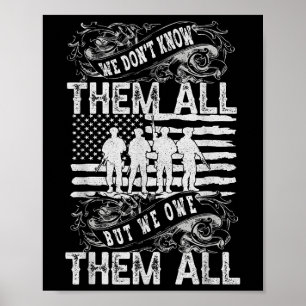 Wir schulden ihnen allen Patriotischen Veteranenta Poster