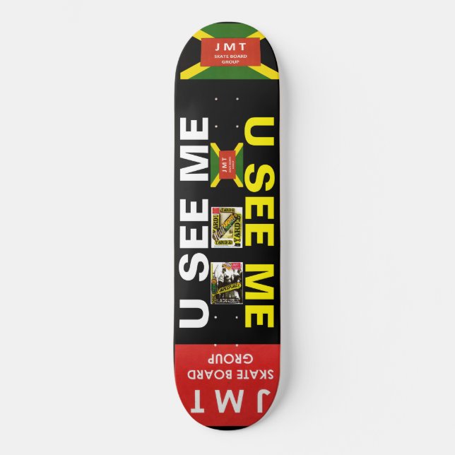 WIR SEHEN MICH. JMT 8 1/4" Skateboarddecke Skateboard (Vorderseite)