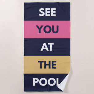 Wir sehen uns am Pool Strandtuch