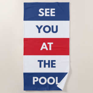 Wir sehen uns am Pool Strandtuch