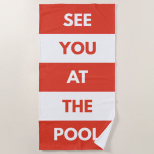 Wir sehen uns am Pool Strandtuch