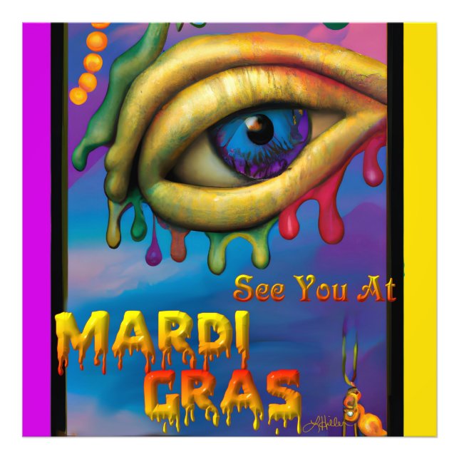 Wir sehen uns bei Mardi Gras Eye Fotodruck (Vorne)