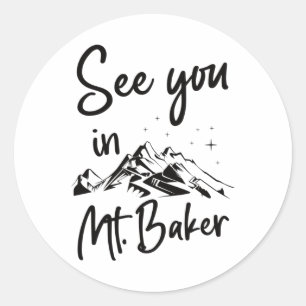 Wir sehen uns im Baker Usa Vacation Ski Runder Aufkleber