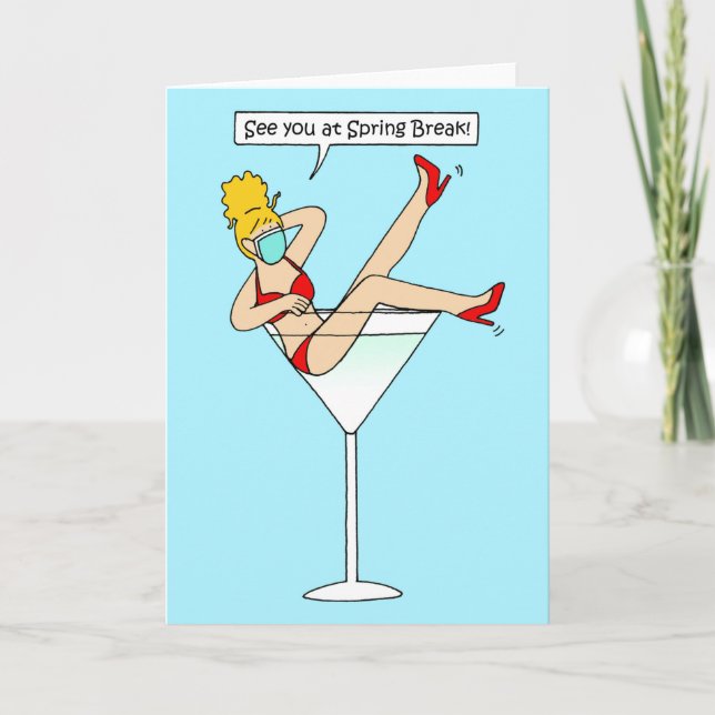 Wir sehen uns in der Frühlingspause Karte (Vorderseite)