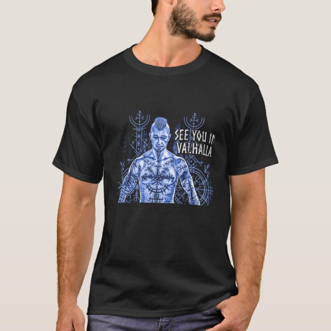 Wir sehen uns in Valhalla Norse Mythology Viking W T-Shirt (Vorderseite)