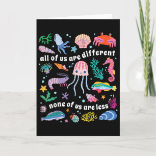 Wir sind alle anders, keiner von uns ist weniger n karte