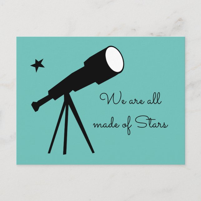 Wir sind alle aus Stars Teleskop Postkarte (Vorderseite)