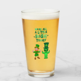 Wir sind alle ein bisschen irisch heute Leprechaun Glas