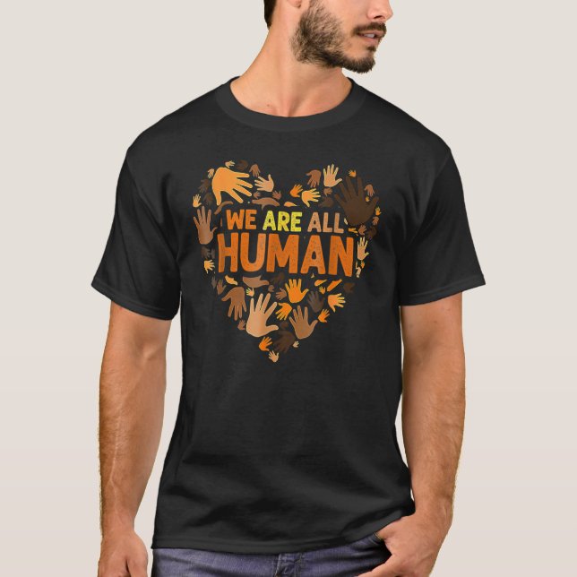 Wir sind alle ein Monat afrikanischer Schwarzgesch T-Shirt (Vorderseite)