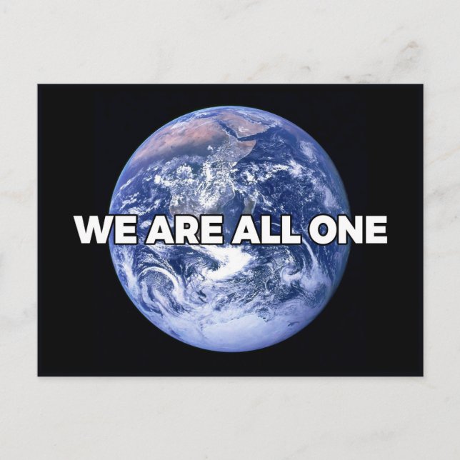 Wir sind alle eins postkarte (Vorderseite)