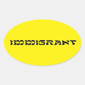 (Wir sind alle) Einwanderer - Aufenthalt im ICE Ovaler Aufkleber