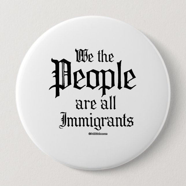 Wir sind alle Einwanderer Button (Vorderseite)
