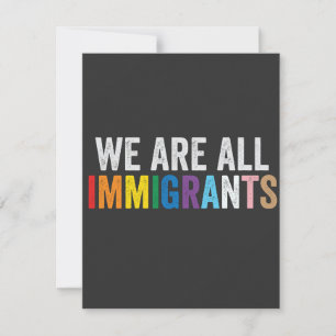 Wir sind alle Einwanderer LGBT-Regenbogen-Alliiert Dankeskarte