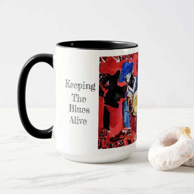 Wir sind alle hier mit zitierender Tasse (Mit Donut)