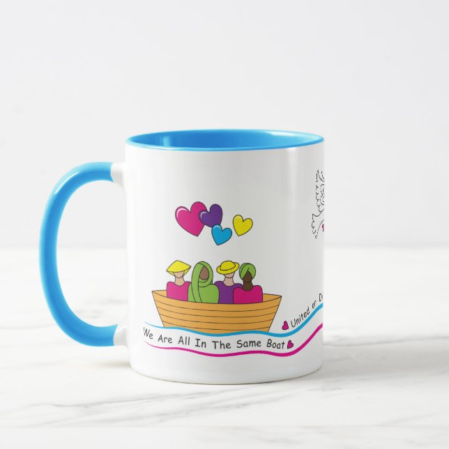 Wir sind alle im selben Boot. Tasse (Links)