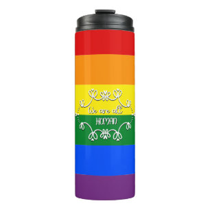 Wir sind alle menschlich LGBTQ Stolzmonat Thermal Thermosbecher