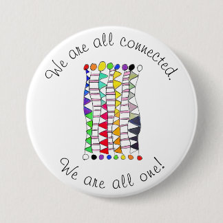 Wir sind alle miteinander verbunden und feiern ein button