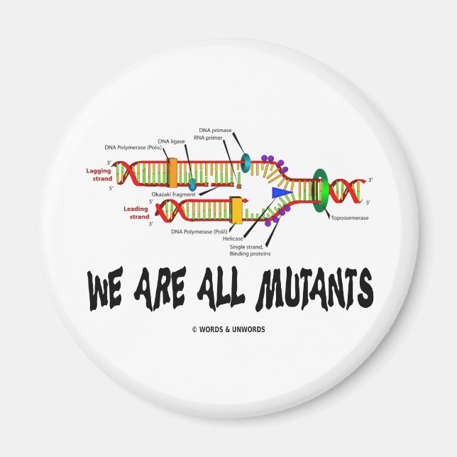 Wir sind alle Mutanten (DNA Replication Spaß) Magnet (Vorne)