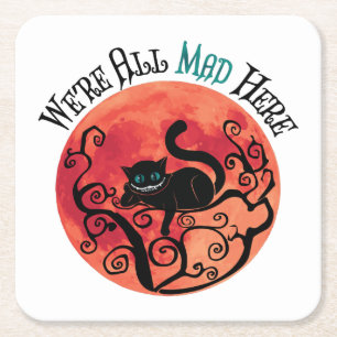 Wir sind alle tot - Cheshire Cat Rechteckiger Pappuntersetzer