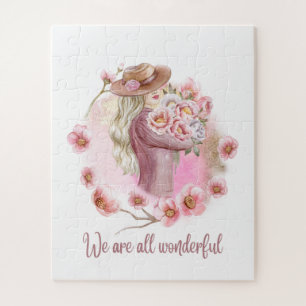 Wir sind alle wunderbar Puzzle Florales Mädchen