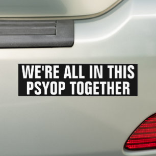 WIR SIND ALLE ZUSAMMEN IN DIESEM PSYOP AUTOAUFKLEBER
