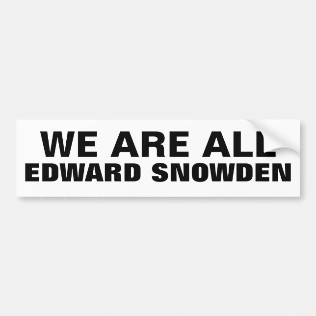 WIR SIND ALLER EDWARD SNOWDEN - Autoaufkleber (Vorne)
