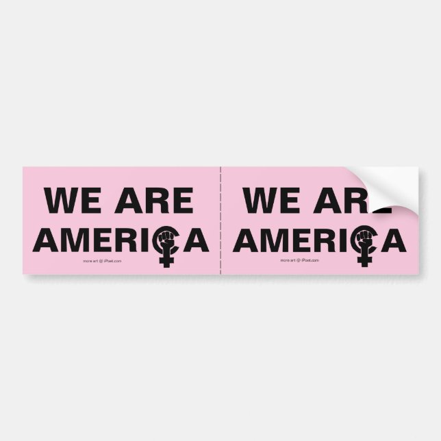 WIR SIND AMERIKA! SLOGAN DER FRAUEN-STEIGENDEN AUTOAUFKLEBER (Vorne)